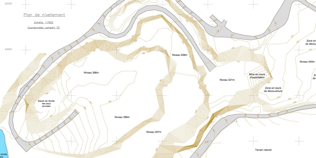 plan de nivellement carrière