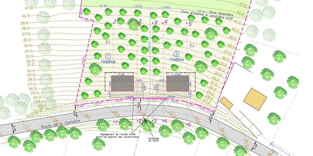 Lotissement à Bertrix (Auby) Géomètre